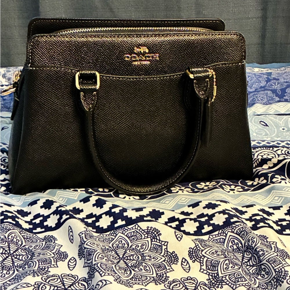 SOLD!! Coach Black Textured Satchel
